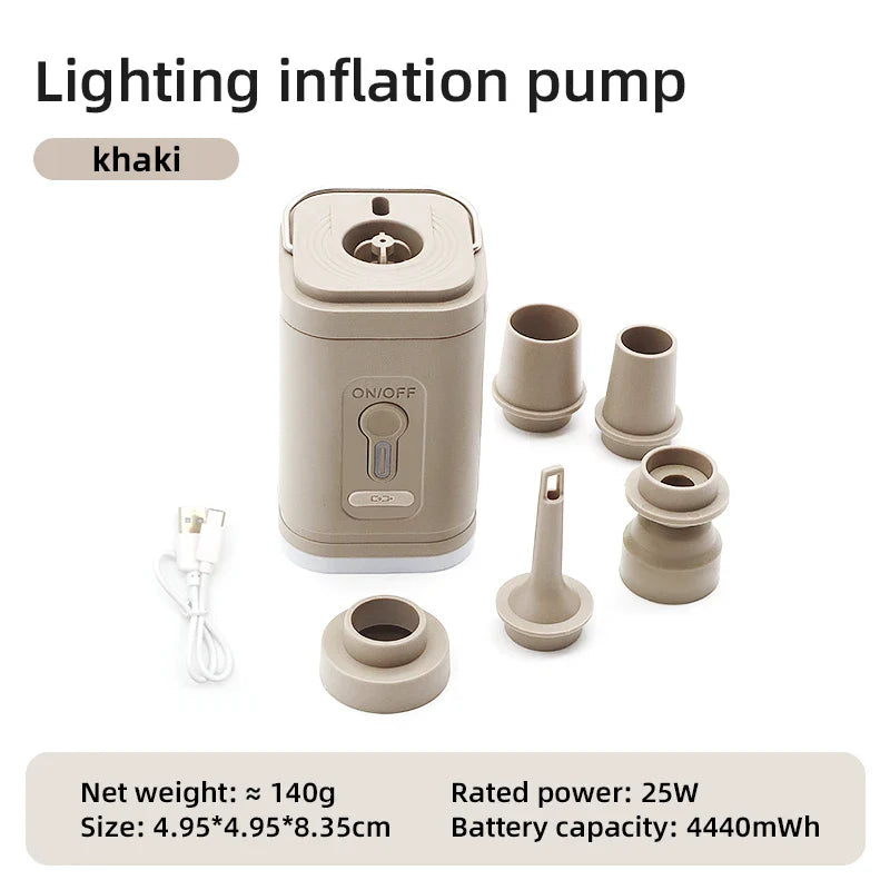 Skanto | 3 i 1 Elektrisk Mini Trådløs Luftkompressor