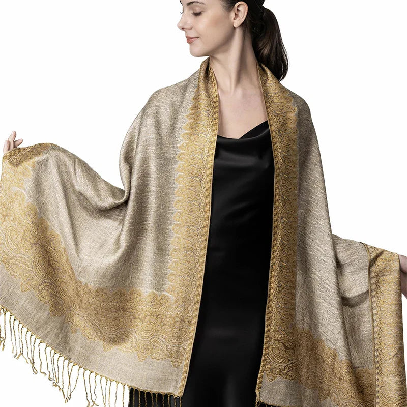 Skanto | Élégancea | Dame skjerf | Cashmere følelse | 70 × 190 cm | Luksus trykk & varm