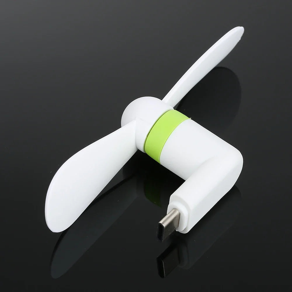Kreativ Mini Bærbar Mikro USB Vifte - 5V 1W Mobiltelefon USB Gadget Vifter Tester for Type-C USB-C Kjølevifte | Skanto