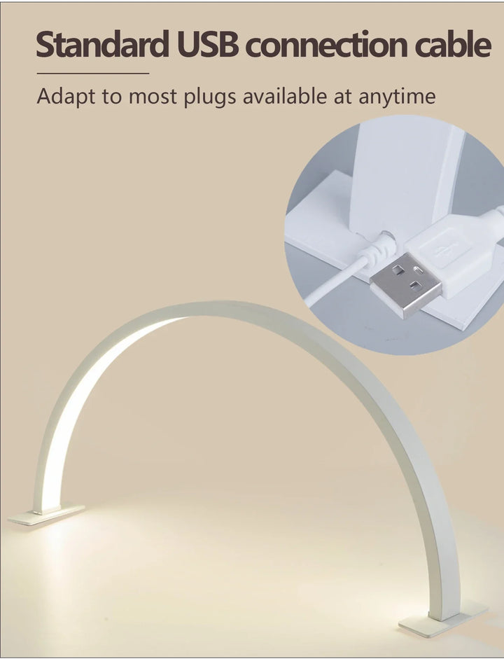 Skanto | LUNAIL LED Neglelampen | Halvmåne Design | USB | For Neglestudio & Hjem