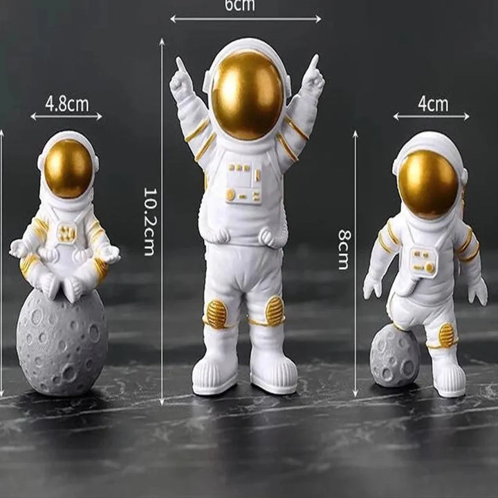 Skanto | Harpiks Astronaut Figur Statue Rom Reisende Skulptur Utdanningsleketøy Skrivebordsdekorasjon Astronaut Modell For Barn Gave