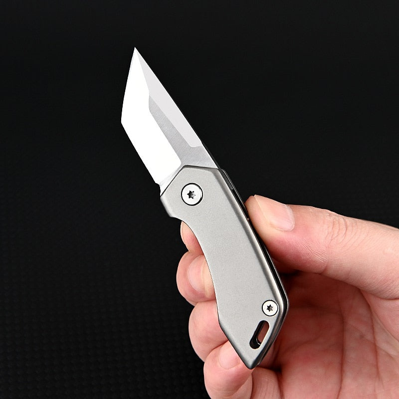 Skanto | Titan-Titanium legering Bag Nøkkelring Kniv