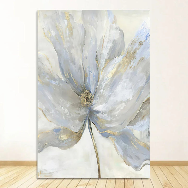 Enkel blå blomster veggkunst fine kunsttrykk på lerret moderne abstrakte botaniske bilder for stue soverom moderne interiør | Skanto