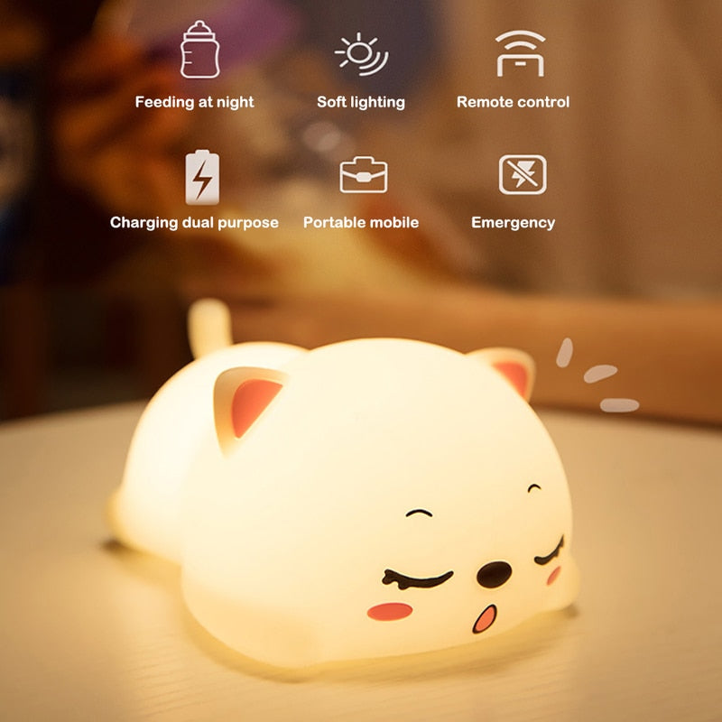 Skanto | Mini Katt LED Berøringssensor Nattlampe