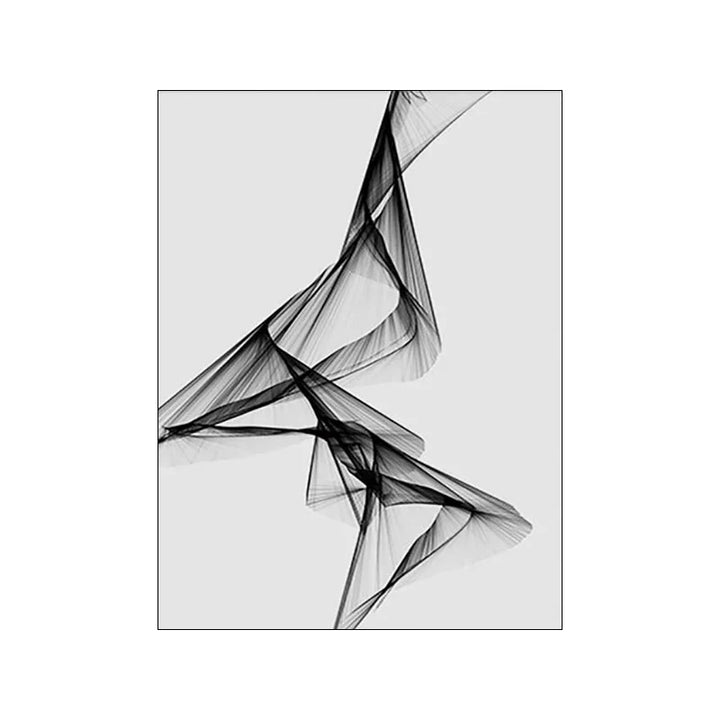 Moderne Abstrakte Minimalistiske Geometriske Flytende Linjer Veggkunst Fin Kunst Lerretsutskrifter Svart Hvit Bilder For Moderne Leilighet Stue Dekor | Skanto