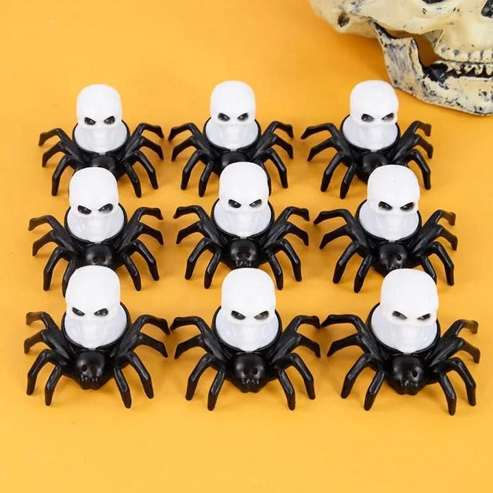Skanto | Halloween LED Skalle & Edderkopp Lampe – Spooky Hjemmedekor