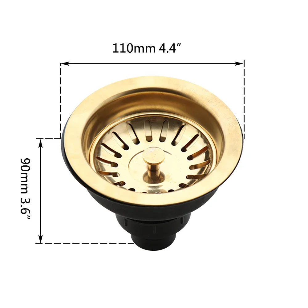 AquaGuard Rustfritt Stål Vaskestrainer med Luktfilter – Pop-Up Stopper & Anti-Blocking Kurv Skanto
