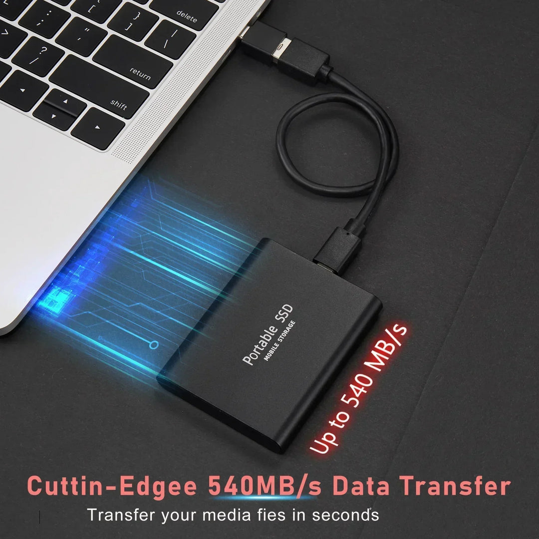 Skanto | TEKNOLOGI | Superrask ekstern SSD 2TB | Mini SSD | Høghastighetslagring for bærbar og PC