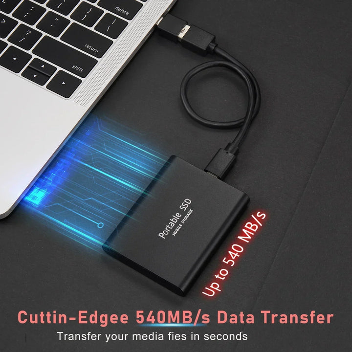 Skanto | TEKNOLOGI | Superrask ekstern SSD 2TB | Mini SSD | Høghastighetslagring for bærbar og PC