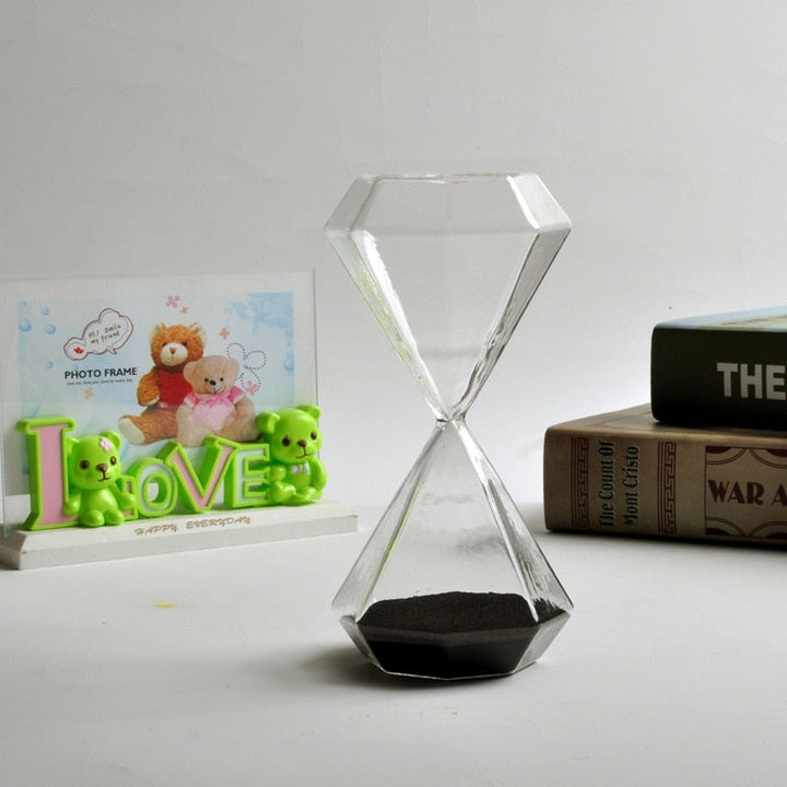 Skanto | 5–60 Minutters diamant sandglass, sandglass, sandglass, barnegave, sandglass, hjemmeinnredning, tilgjengelig i flere fargealternativer