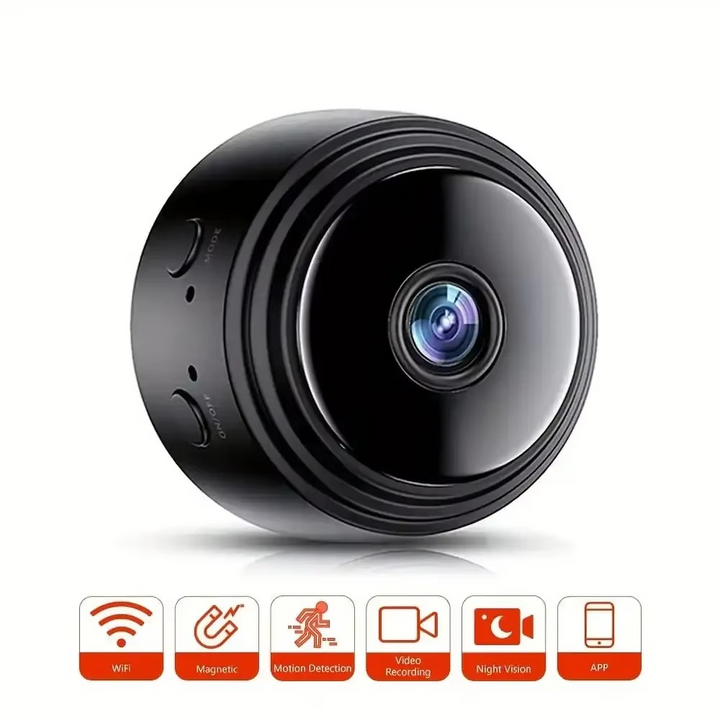 Skanto | Kompakt HD 720P Trådløs Mini Smart Sikkerhetskamera med Mobilovervåkning