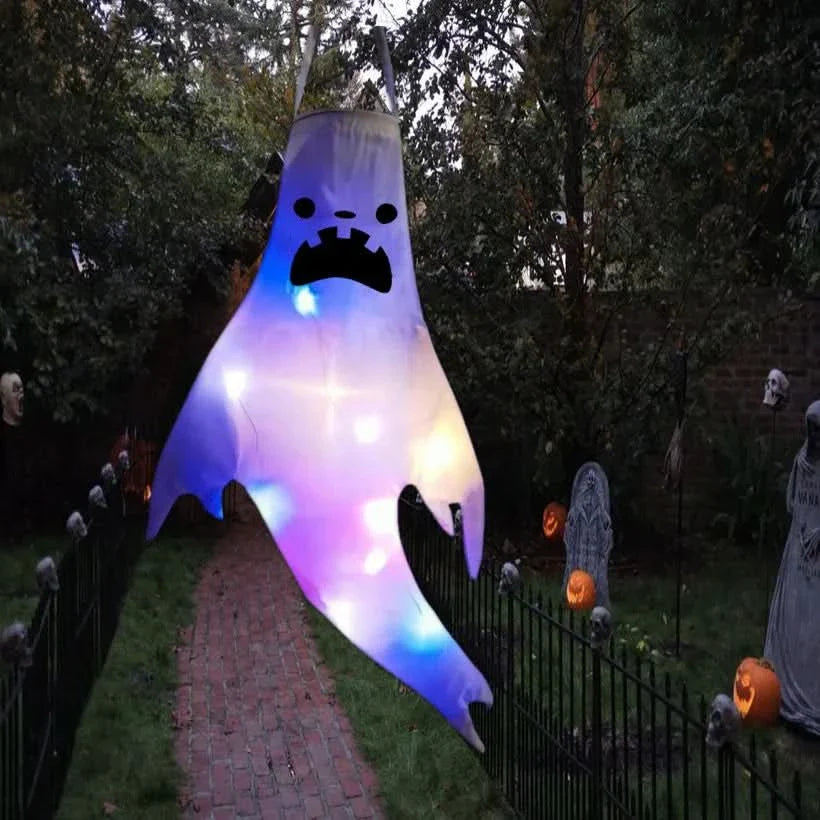 Skanto | Halloween Hengende Spøkelse Lys – LED Utendørs Dekor