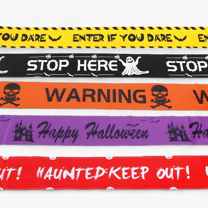 Skanto | Bandeau Advarsel Skull Halloween - Spooky Party Dekorasjon