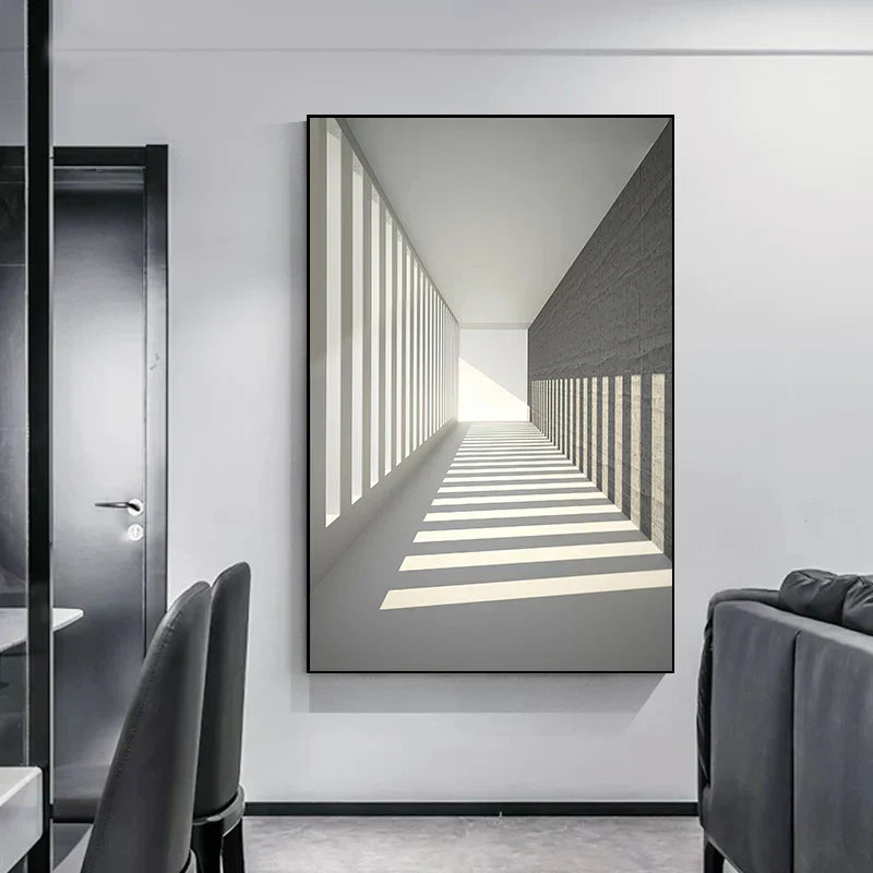 Minimalist Abstract Architectural Wall Art Fine Art Canvas Prints Posters Pictures For Modern Apartment Living Room Home Office Decor | Skanto