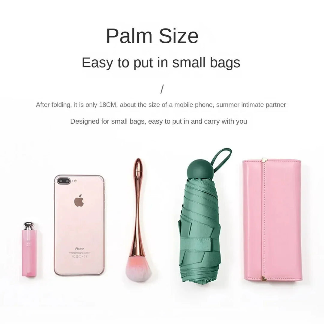Mini solskjerm regnvær beskyttelse minimal paraply | Skanto