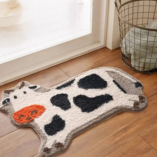 Mini Cow Fluffy BadeMatte | Skanto