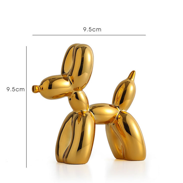 Skanto | Ballonghund Skulptur, Ballongkunst Statue, Mini Samlefigur, Hjemmedekorasjon, Harpiksk Figur, Skrivebordsdekorasjoner, Romdekorasjon