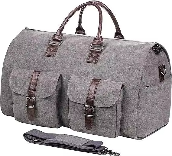 Skanto | Garment Duffel Weekend Bag – Sammenleggbar Håndbagasje Draktveske for Menn