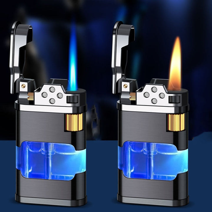 Blå Flamme Metall Vindproof Gass Lighter | Skanto