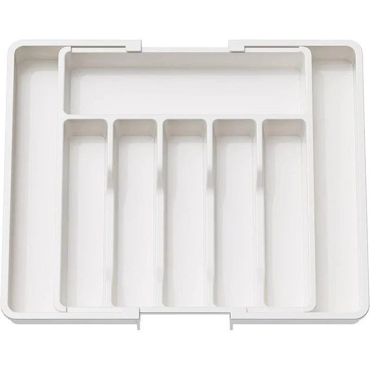 Skanto | Modulora Bestikkskuffinnsats | Utvidbar Bestikkorganisator | Justerbart Lagringssystem laget av PP | 38×35 cm
