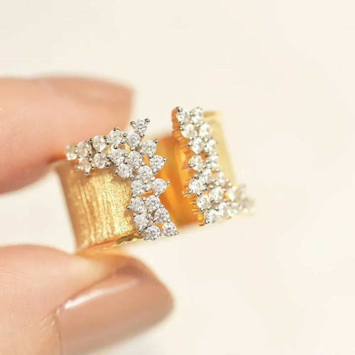 Skanto | Bold Diamond Sparkle Åpen Ring
