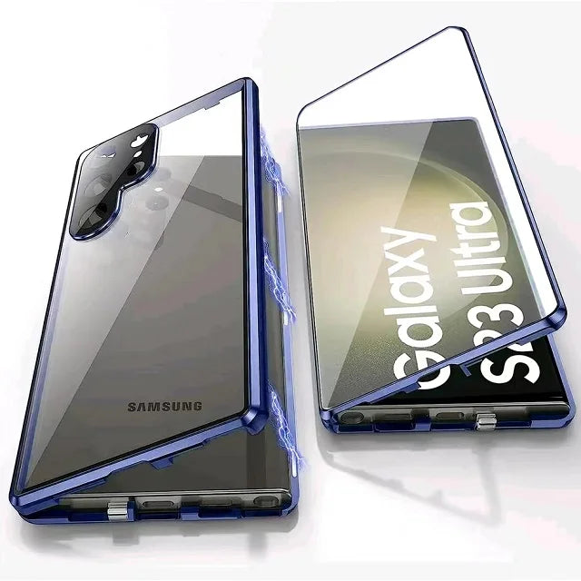 Norvo | Metall Aluminiumlegering 360-deksel med sikkerhetslukking for Samsung Galaxy S24-S23 Serie