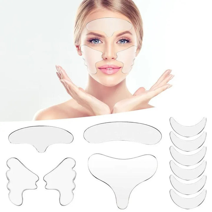 Skanto | Gjenbrukbar Anti Rynke Silikon Klistremerke 16 Pcs