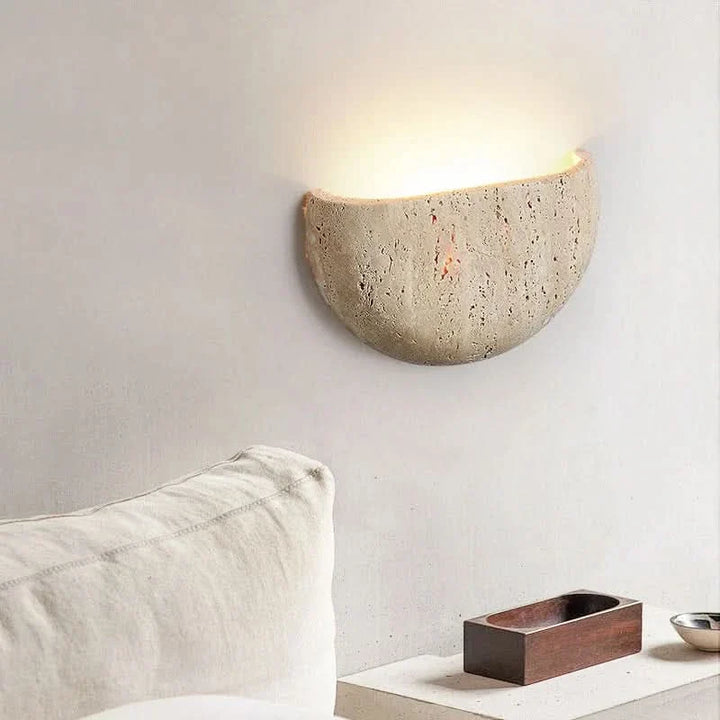 Skanto | Stone Wall Lamp – Retro Wabi-Sabi LED Lys