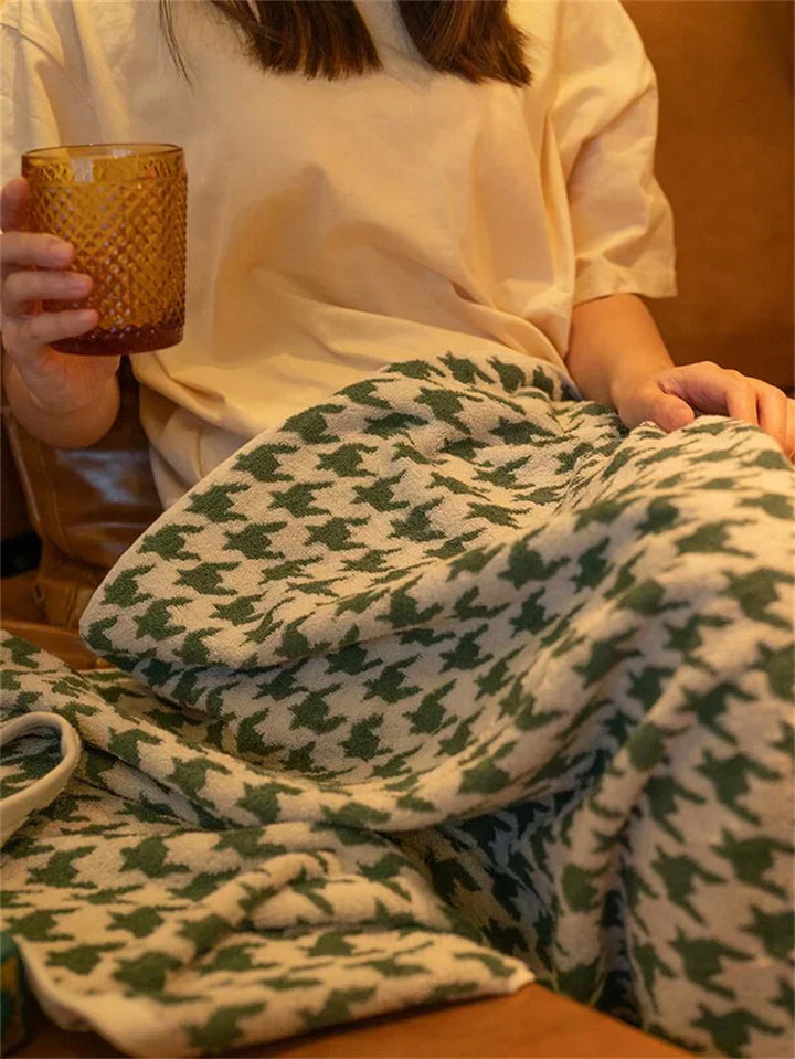 HoundLuxe Vintage Houndstooth Bomull Ansiktsklut Skanto