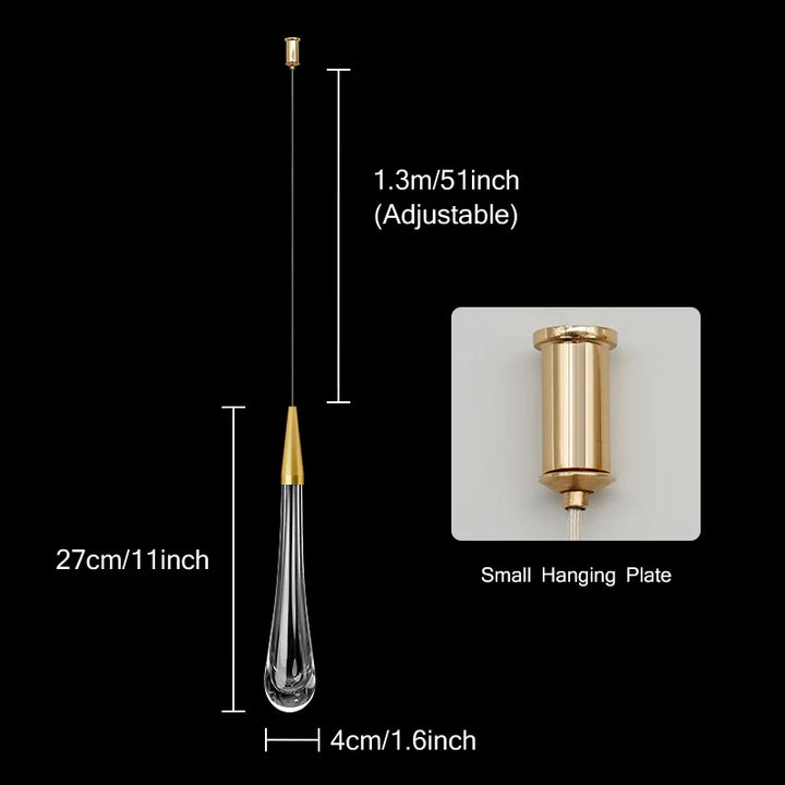 Skanto | Krystall LED Pendellamper: Perfekt for soverom, spisestuer, bar - Vanndråpe Krone, trappen lampe for innredning