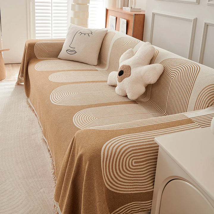 Skanto | ScandiLoom Frynse Teppe | Four Seasons | Sofa & Kratzbeskyttelse | Teppe & Mat i Ett Beskrivelse:
