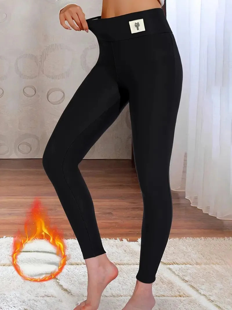 Skanto | Kvinner Thermal Leggings | Lam Cashmere Fôret & Figur Formende | Høy Midje & Rompe Løftende Effekt | Velureva