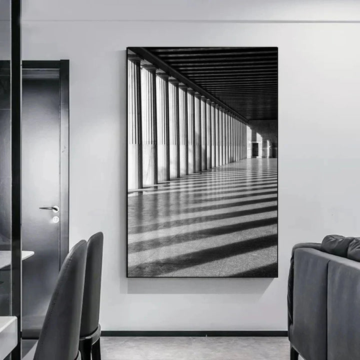 Minimalist Abstract Architectural Wall Art Fine Art Canvas Prints Posters Pictures For Modern Apartment Living Room Home Office Decor | Skanto