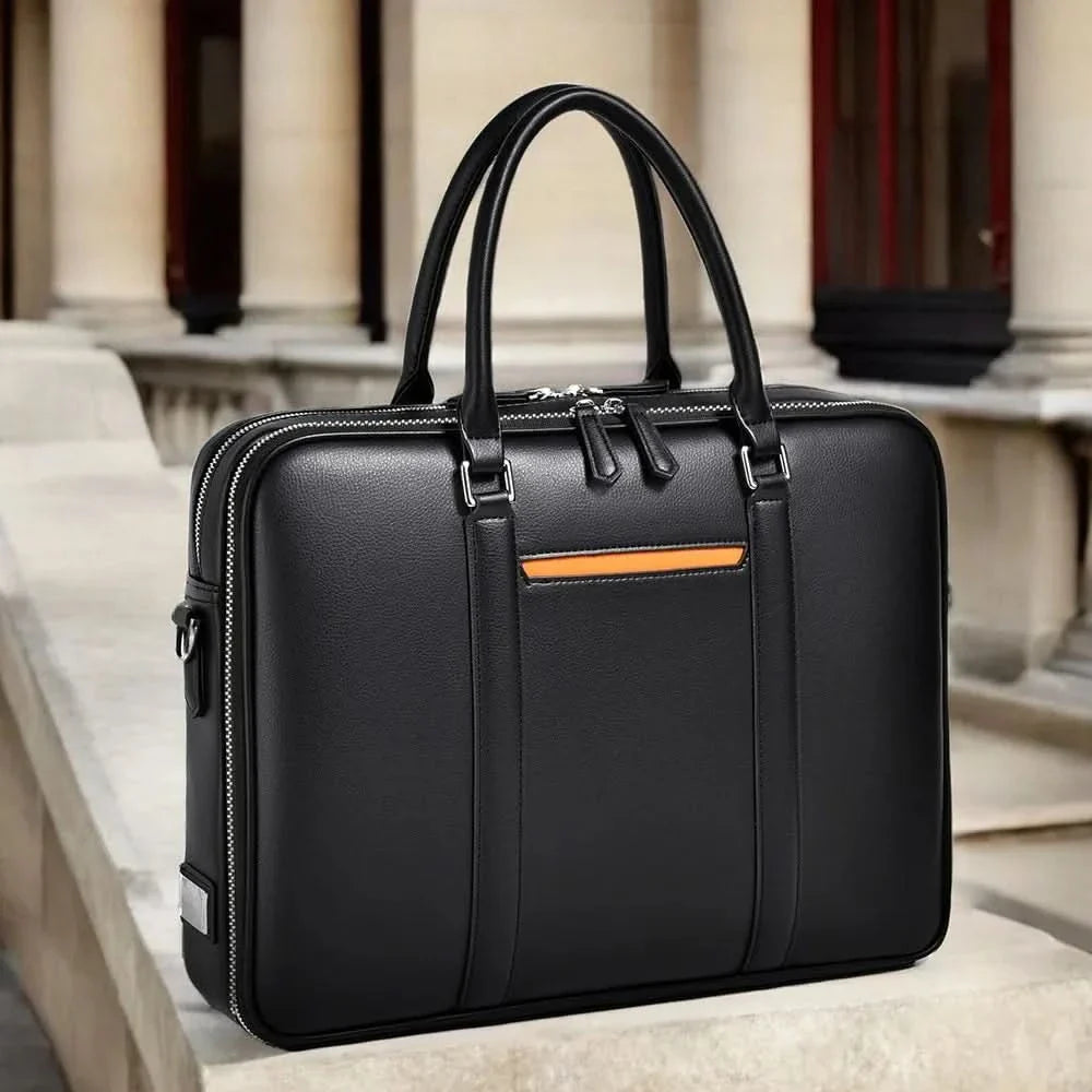 Skanto | Manhattan Læder Forretnings Laptop Dokumentmappe Crossbody Håndtaske