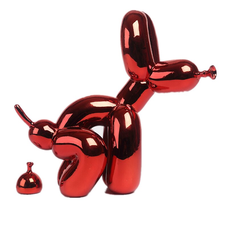 Skanto | Balloondog Skulptur, Ballongkunst Statues, Mini Samleobjekt, Hjemmedekor, Harpiksfigur, Skrivebordsaccessoirer, Romdekorasjon