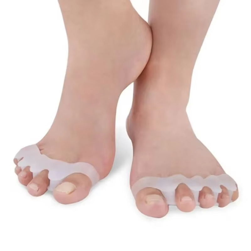Skanto | Myke silikon tåseparatorer for hallux valgus lindring og justering, 1 par