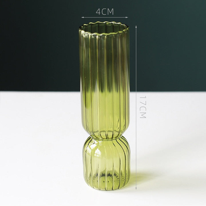 Scallop Cylinder Glass Vase | Skanto