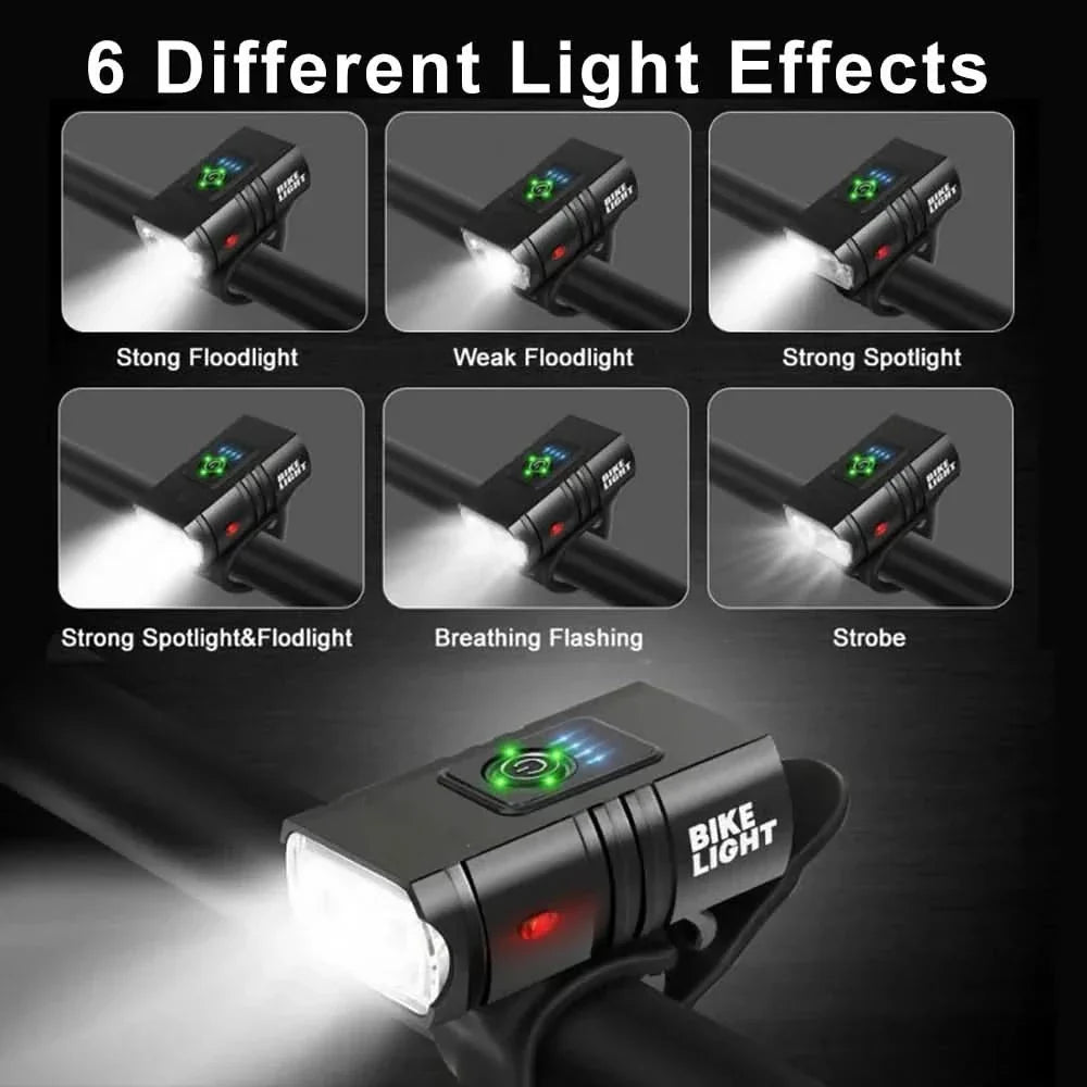 Skanto | NightRay – LED sykkellykt med USB-lading og 1500 lumen for trygge natturer