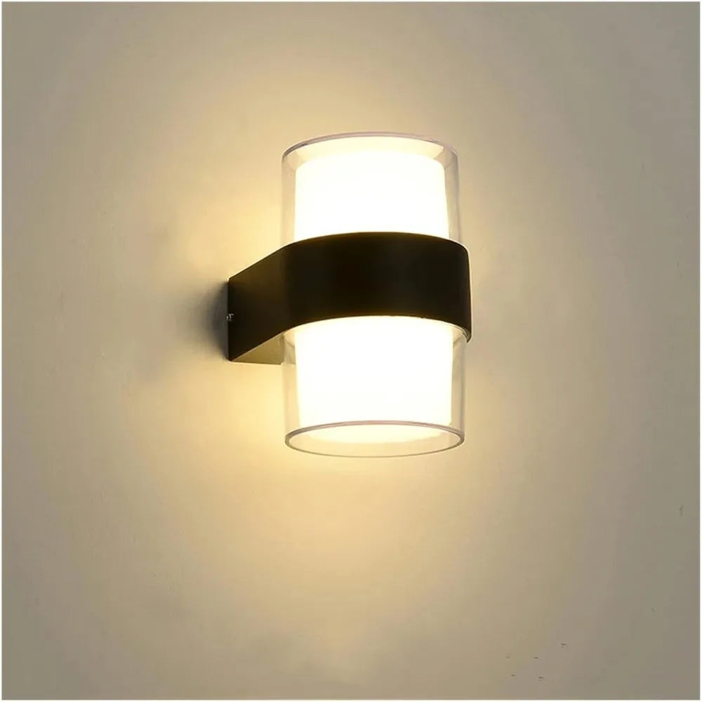 Skanto | AuroBeam LED utendørs vegglampe | Vanntett IP65 | Moderne design for balkong, hage og inngang | 9W / 18W