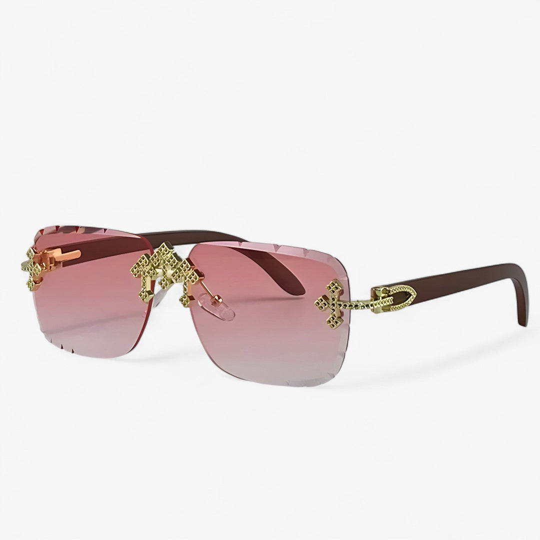 Rimless Steampunk Sunglasses with Metal Details – Nirex | Skanto