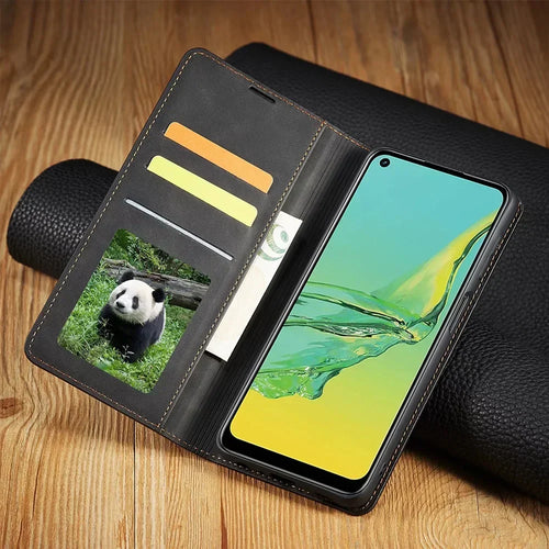 Skanto | Samsung Etui: Magnetisk Lærveske for Stilig Beskyttelse
