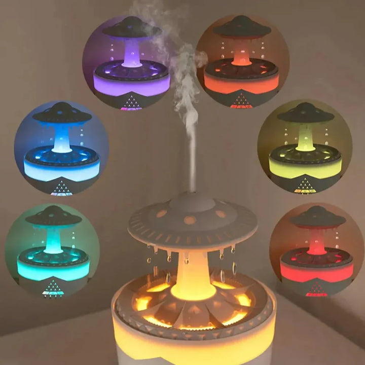 Skanto | UFO Luftfukter | Ultralyd Aromaterapi Diffuser med Fjernkontroll - Grosven