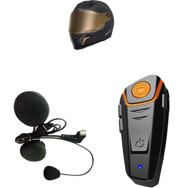Skanto | Vanntett Bluetooth motorsykkel intercom med FM og 1000M rekkevidde – RoadLink