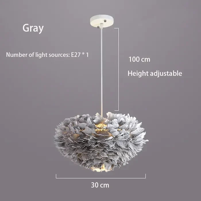 Skanto | Skandinavisk Fjær Pendellampe med Moderne LED