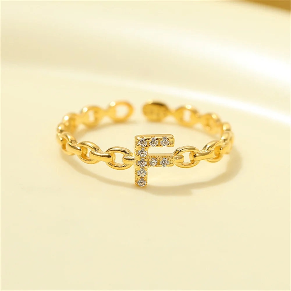 Skanto | Delikat Diamant Bokstav Initial Ring