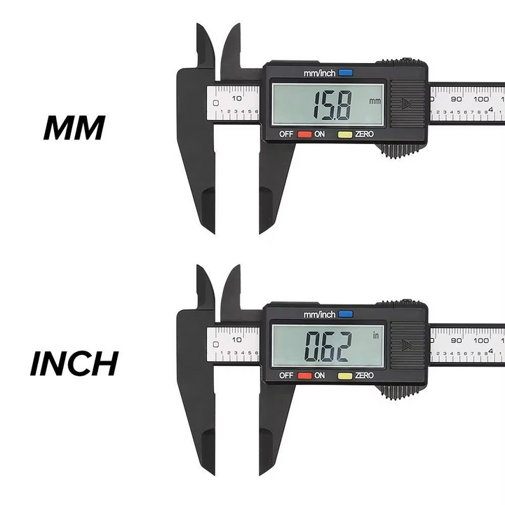 Skanto | Digital Skjutemåler Ruler, Karbonfiber Elektronisk Mikrometer Gauge