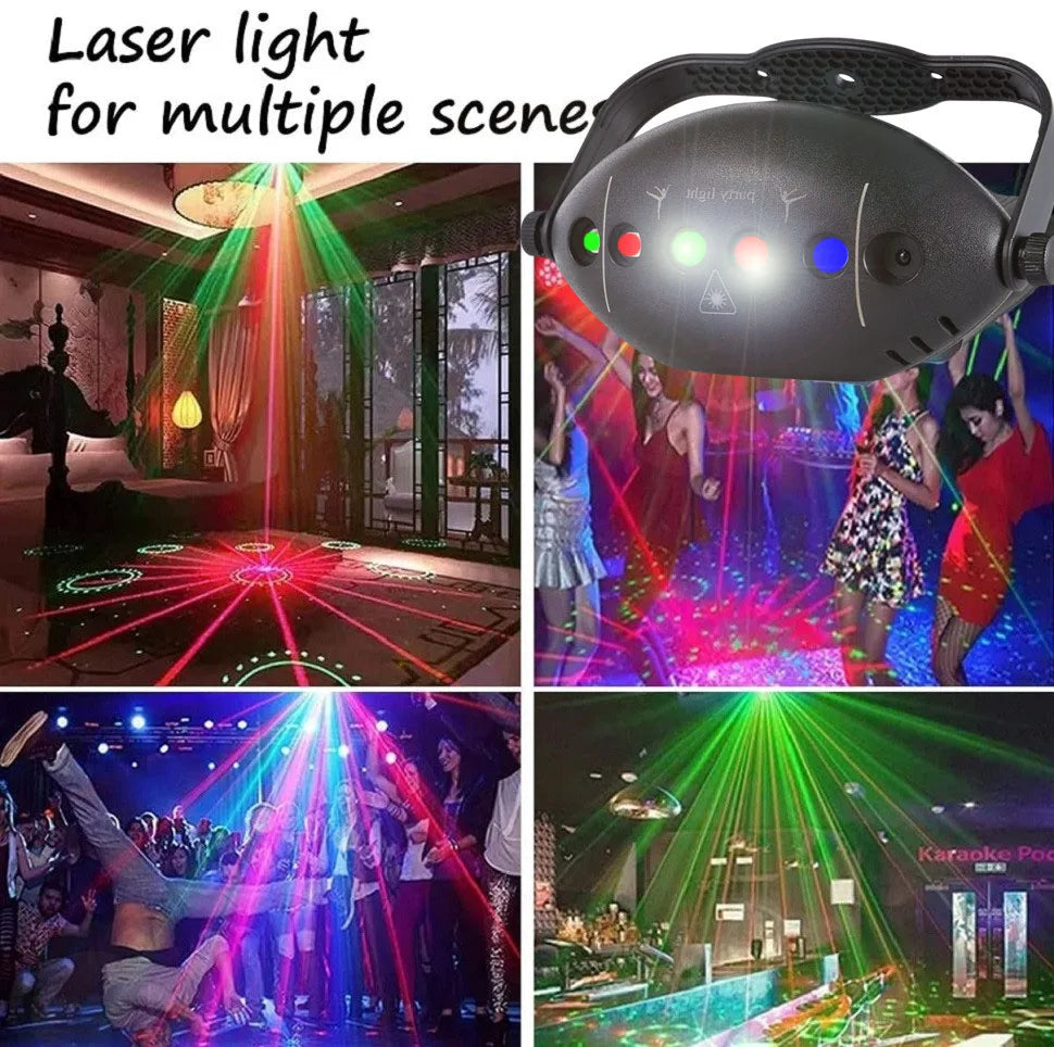 Skanto | RGB Disco Lys Scene DJ Fest Laser Projektor - Strobelys Klubb Hjem Ferie Dekorasjon Lampe for Feststemning