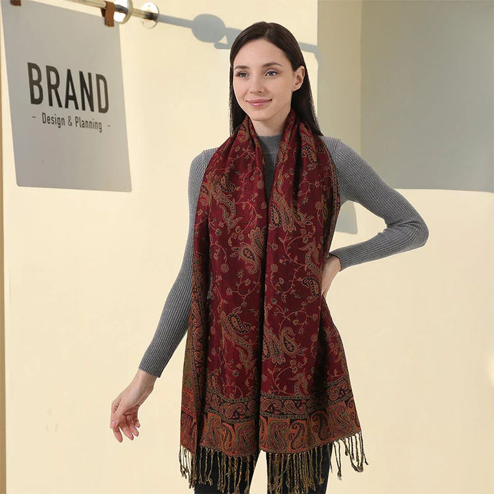 Skanto | Élégancea | Dame skjerf | Cashmere følelse | 70 × 190 cm | Luksus trykk & varm