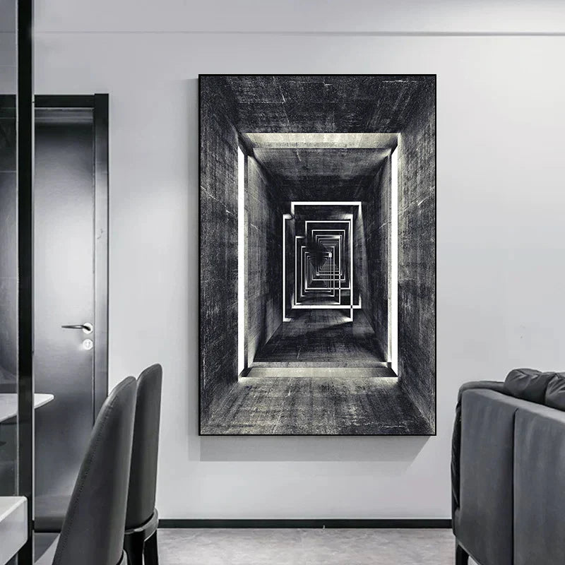 Minimalist Abstract Architectural Wall Art Fine Art Canvas Prints Posters Pictures For Modern Apartment Living Room Home Office Decor | Skanto
