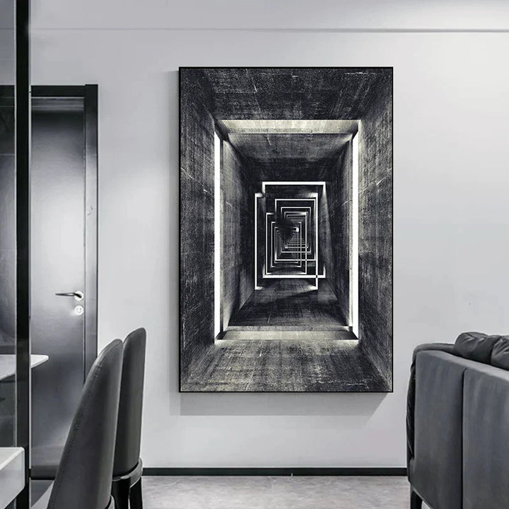 Minimalist Abstract Architectural Wall Art Fine Art Canvas Prints Posters Pictures For Modern Apartment Living Room Home Office Decor | Skanto